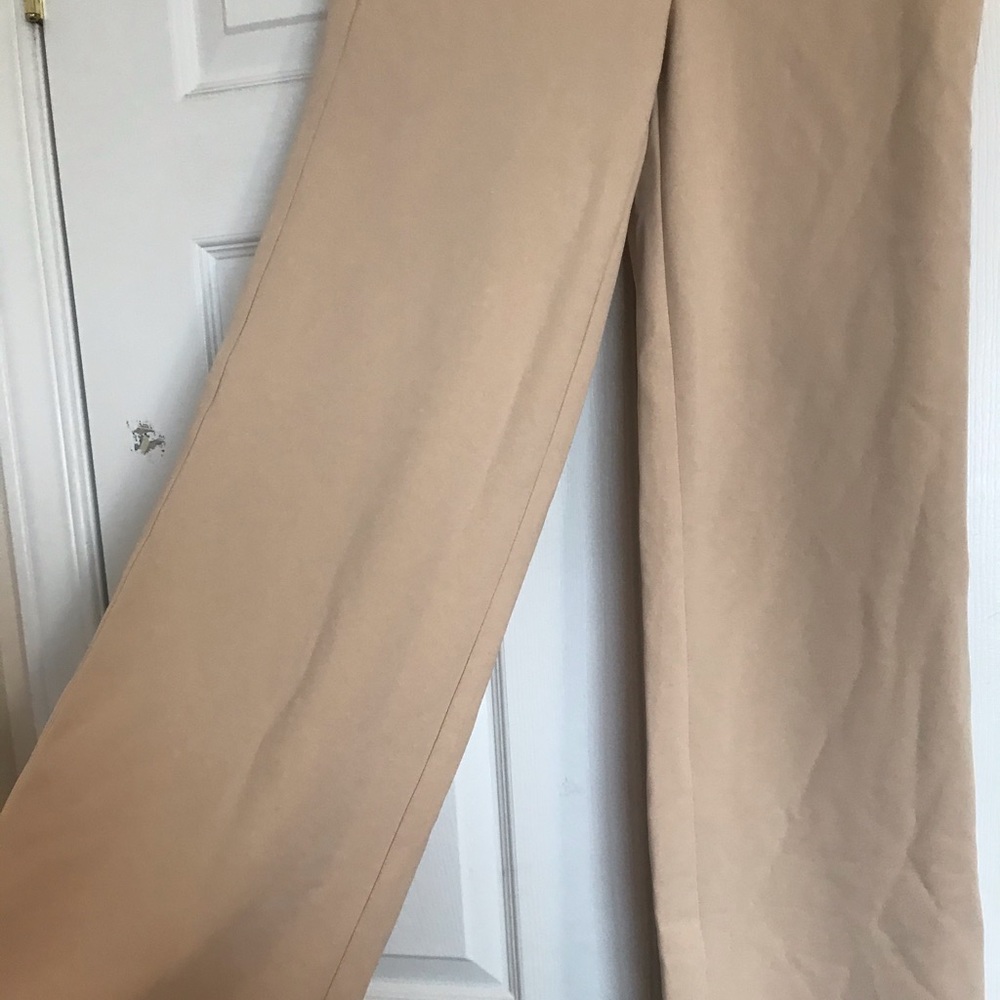 WIDE LEG BEIGE PANTS